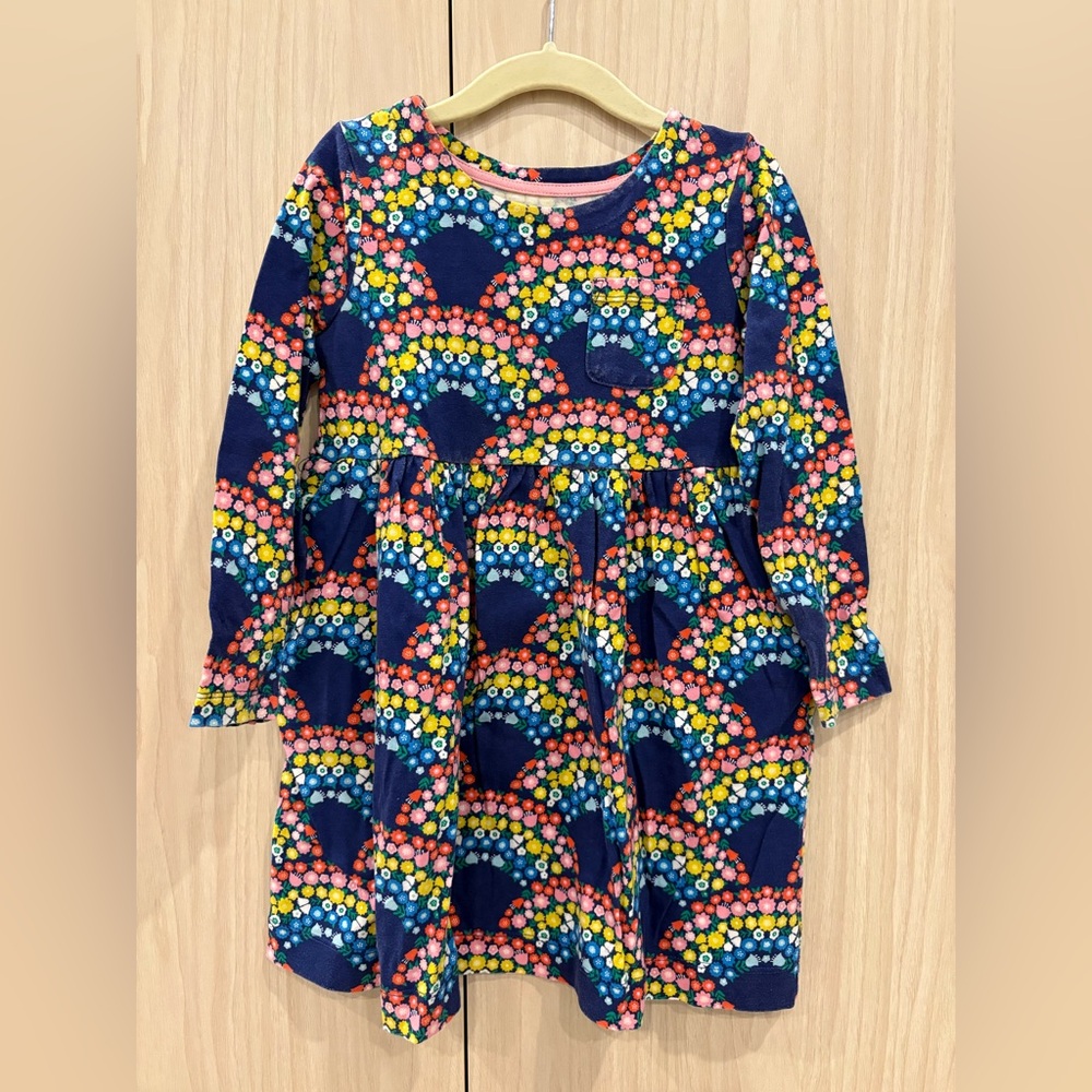 Mini Boden Navy and Multicolor Floral Dress